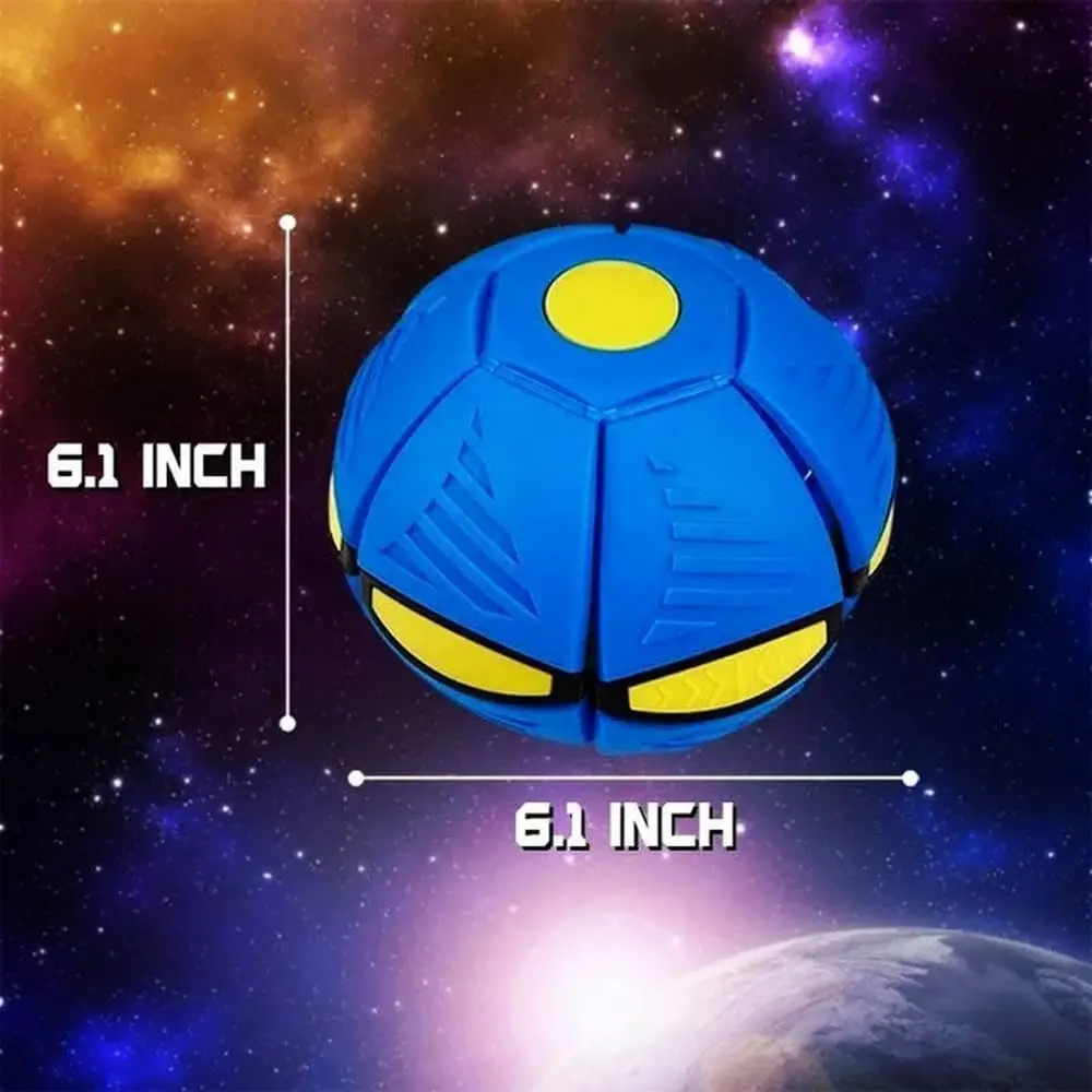 Flying UFO Flat Throw Disc Ball Thickened Elastic Step Ball Decompression Toy Without LED Light Kid Outdoor Garden Beach Game