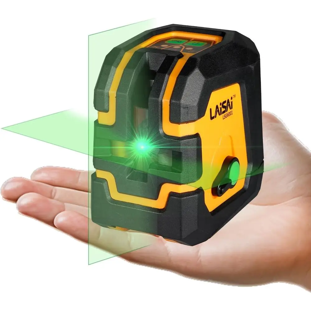 

Laser Level, 100FT Self Leveling Green Cross Line Laser Level, Single or Double Laser Module Pulse Mode, for Picture Hanging, DI