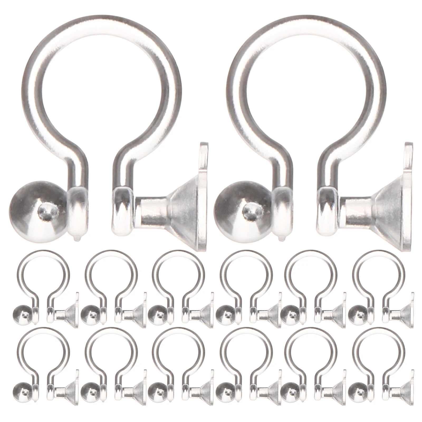

100 Pcs Earring Converter Clip Components Transparent 3MM Stud to Clip Backs Non Pierced DIY Jewelry Making Findings Accessories