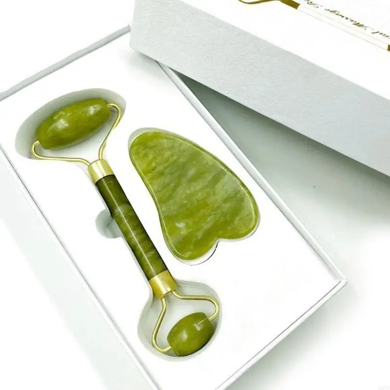 

E65F Nature Beauty for Facial Jade Roller Skin Care Face Thin Massager+Шея для врачей тера