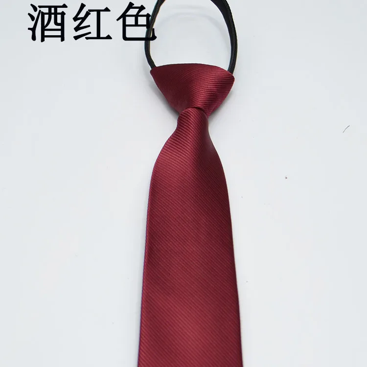 Zipper Necktie For Men Women Tie for Boys Girls Suits 6cm SolidTies Slim Girls Neck tiie Gravatas Rubber Pre-tied Tie