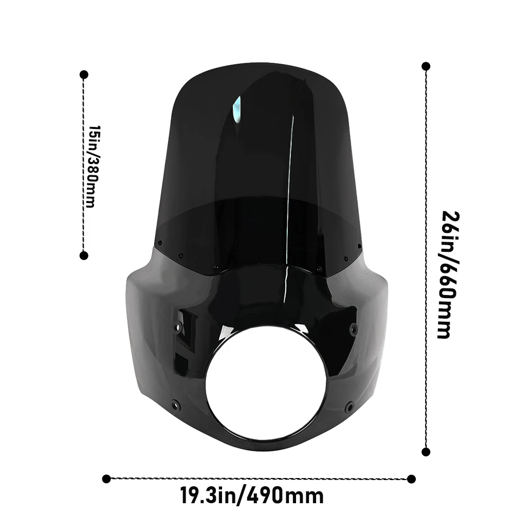 Motorcycle Accessories Headlight Fairing&15 inch PC Windshield Windscreen for Harley Road King FLHR 1994-2023 FLHRXS 2017-2025
