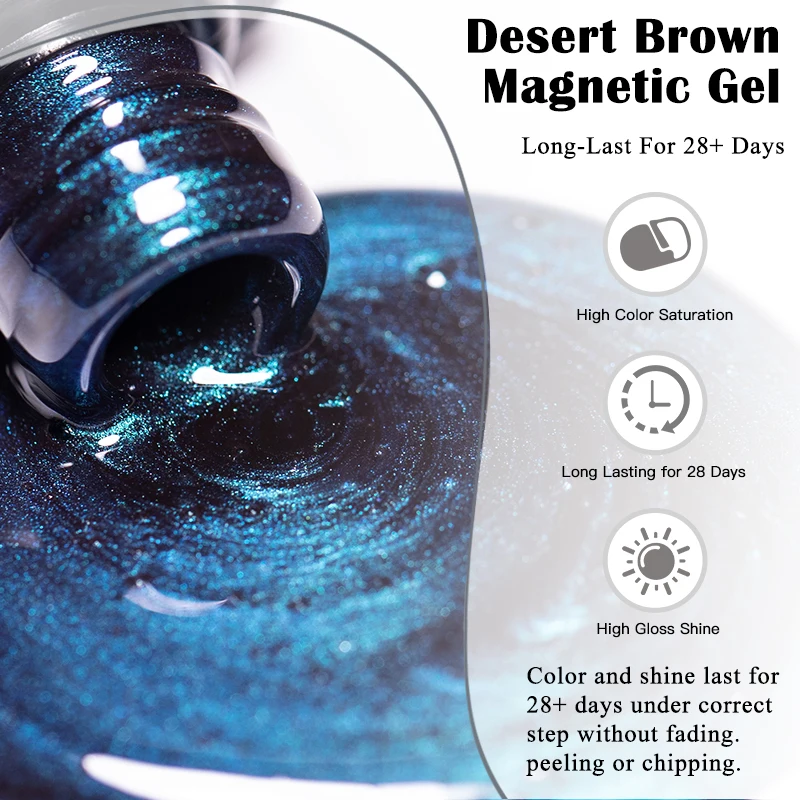 7 szt. Zestaw lakierów hybrydowych do paznokci w kolorze pustynnego brązu z efektem koralików szklanych, kolorowe, ultra błyszczące, półtrwałe, usuwalne metodą soak-off, lakier UV.