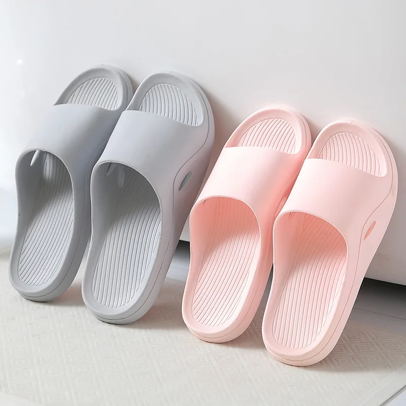 Four Seasons Home Hotel Bathroom Slippers Simple Style Real Non-Slip Sole Slippers Pregnant Elderly Women Men