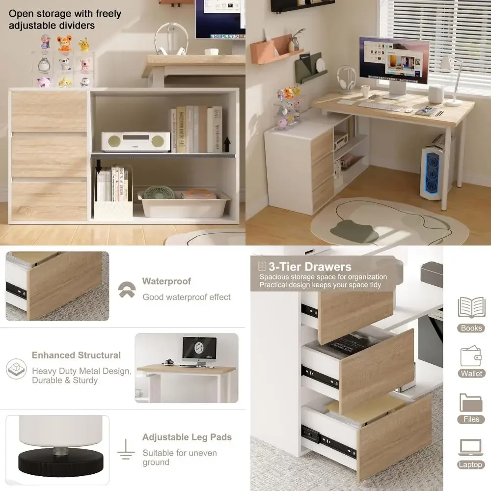 L Shaped Computer D…