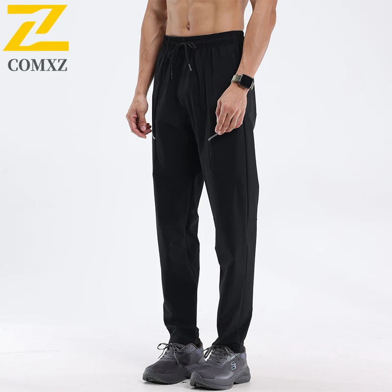 Summer Sweatpants Men's Outdoor Mountain Climbing Fishing Elastic Waist Quick-drying Trousers Casual Gym Workout Jogging Pants