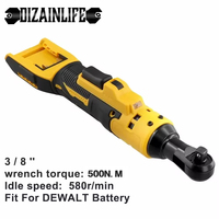 Electric Ratchet Wrench Set 500N.M Cordless Driver 3/8 in. Impact Removal Screw Nut Power Tools for Dewalt 18V-21V Battery