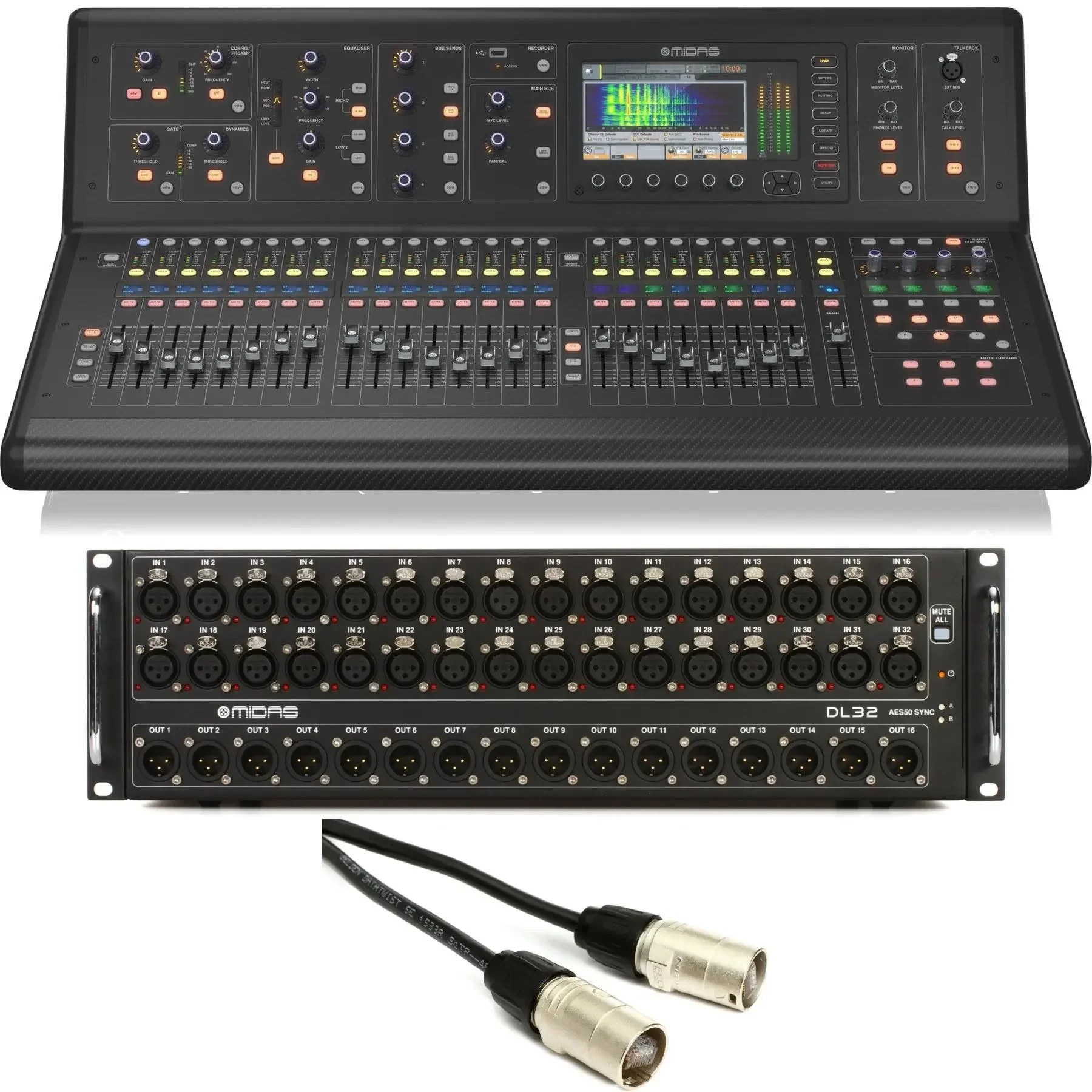 Diskon Penjualan musim panas pada 100% diskon 2022 tengah M32 Mixer Digital langsung + kotak panggung DL32 + kabel jaringan Spoolin st 150 "Cat5