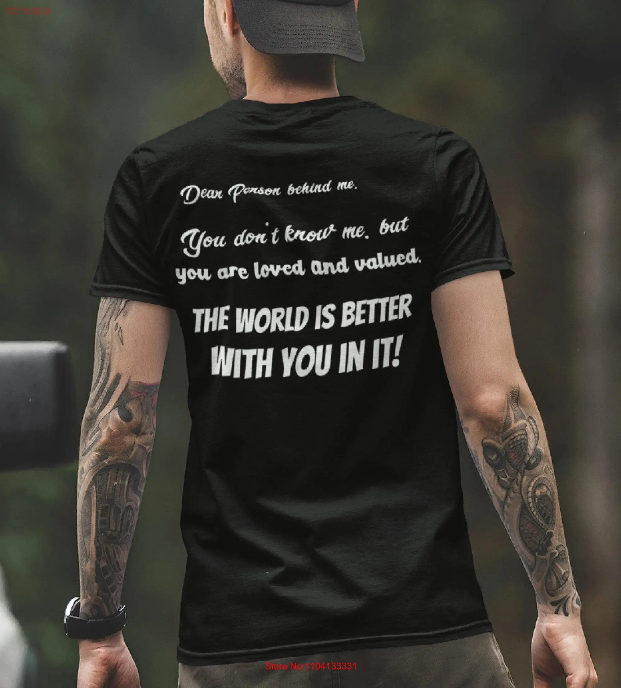 Soyez un genre humain Chère personne derrière moi t-shirt encourager tee le monde est meilleur avec vous dans le cadeau de positivité iT