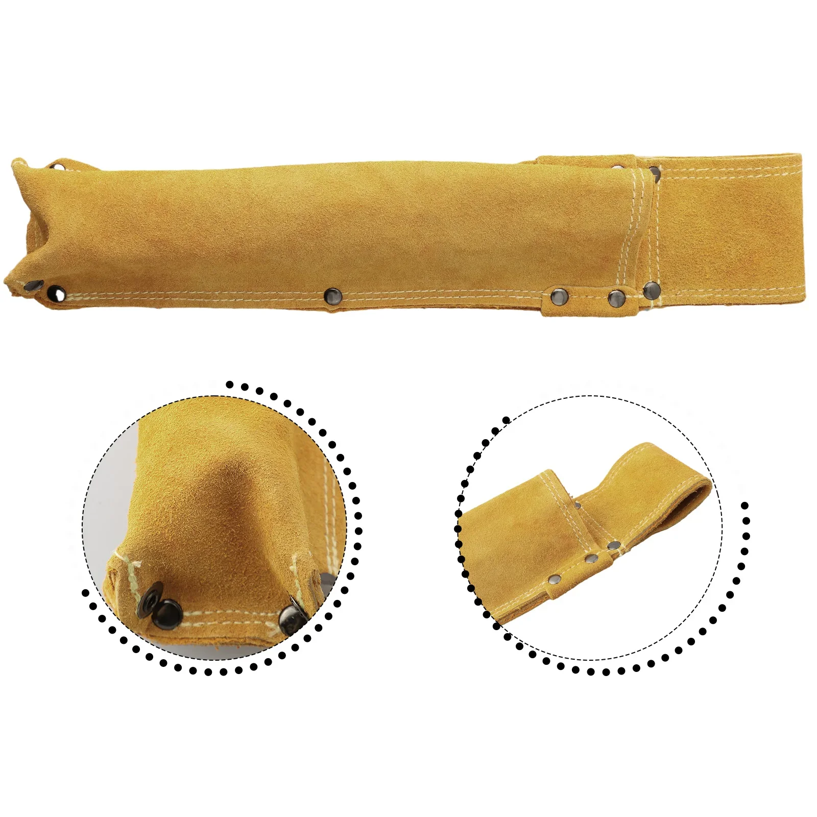 Flame Retardant Wear-resistant Welding Rod Bag Welding Rod Yellow/black Holder Cowhide Leather Soft Storage Bag