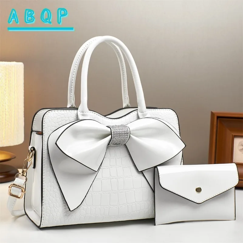 ABQP New Women's Shoulder Bag Bow Fashion Women's Handbag 2-piece Set High-quality Personality Casual Women's Bag Large Capacity