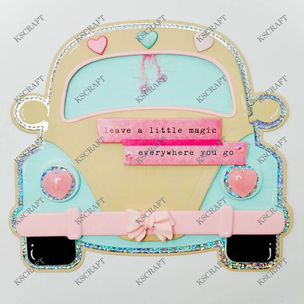 KSCRAFT Car Mini Album Cutting Dies Stencils for DIY Scrapbooking Decorative Embossing DIY Paper Cards
