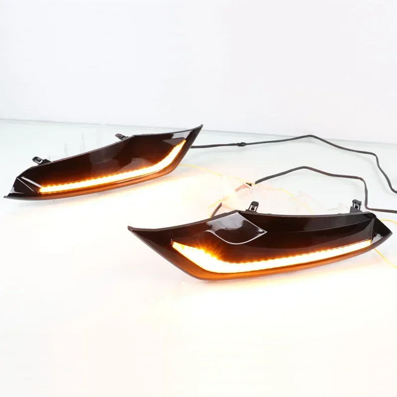 Car LED DRL 12V Daylights For Mazda 3 Axela 2019 2020 Yellow Turn Signal Daytime Running Headlamps Auto Driving Lamp Foglamps view 4