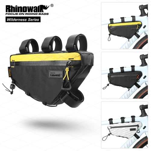 Rhinowalk-bolsa para cuadro frontal de bicicleta, bolsa triangular a prueba de salpicaduras, Bikepacking CycliRhinowalng, bolsa de almacenamiento de viaje, accesorios para bicicleta