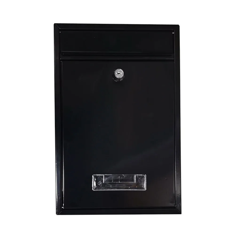 

Rainproof Wall Mounted Mailbox Safe Locking with 2 Keys Metal Email Suggestion Box Clear Window Rustproof Tinplate Letter Boxes