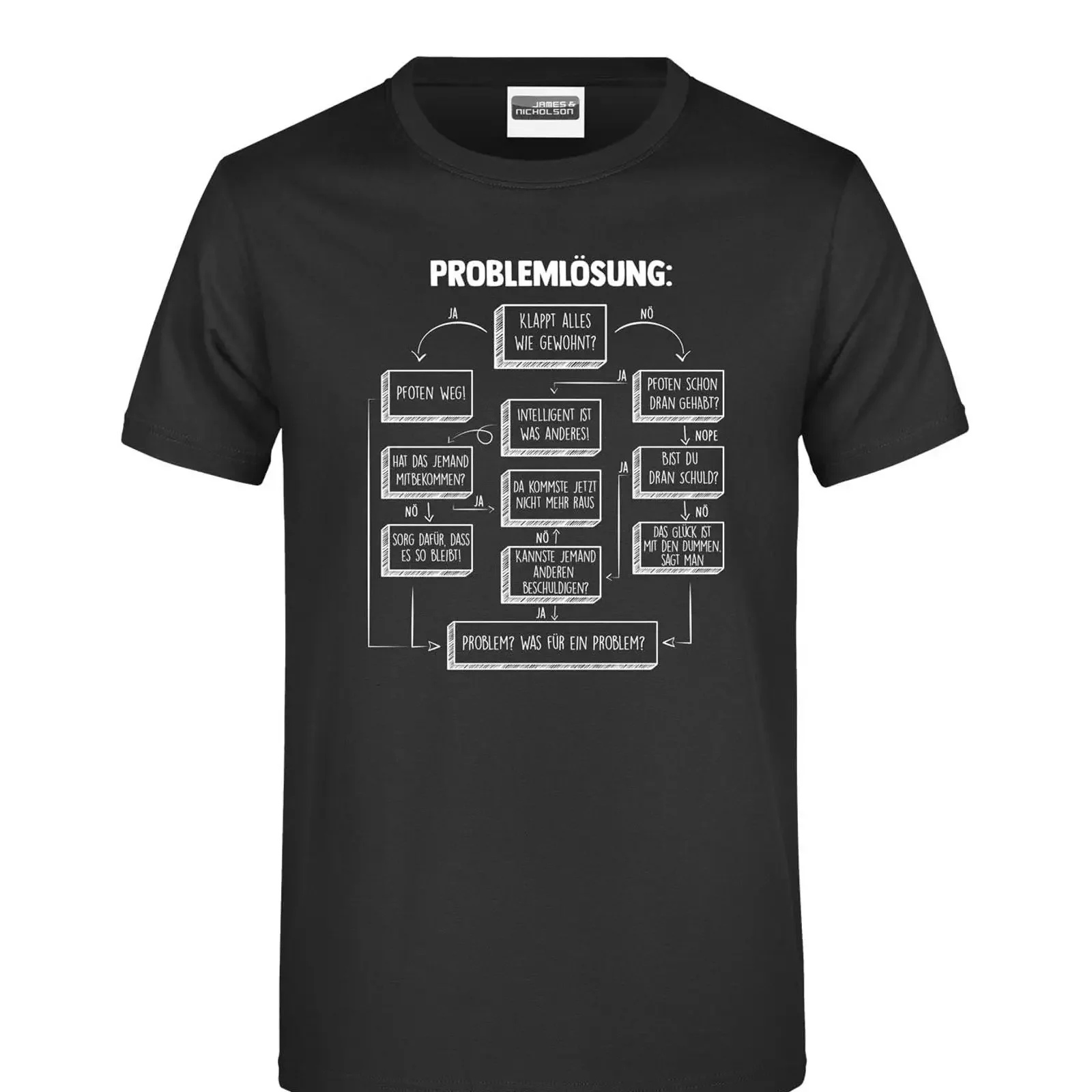 T-shirt avec inscription « Solution aux problèmes au bureau » pour collègues ou pour un usage amusant, vintage, lavé, polyvalent, unisexe, graphique doux