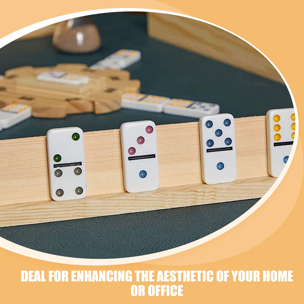 ฐานวางตัวอักษรไม้ 6 ชิ้น สำหรับตกแต่งห้องทำงาน ถาดโดมิโนไม้สวยงาม งานฝีมือทำมือ ชั้นวางของสำหรับเด็ก