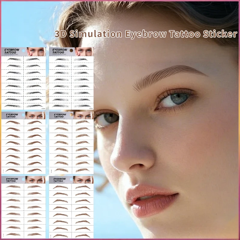 

Полный набор 6D для бровей, полуперманентные татуировки, наклейки, нанесение для переноса воды, чернила не требуется, экономия времени, качество салона дома