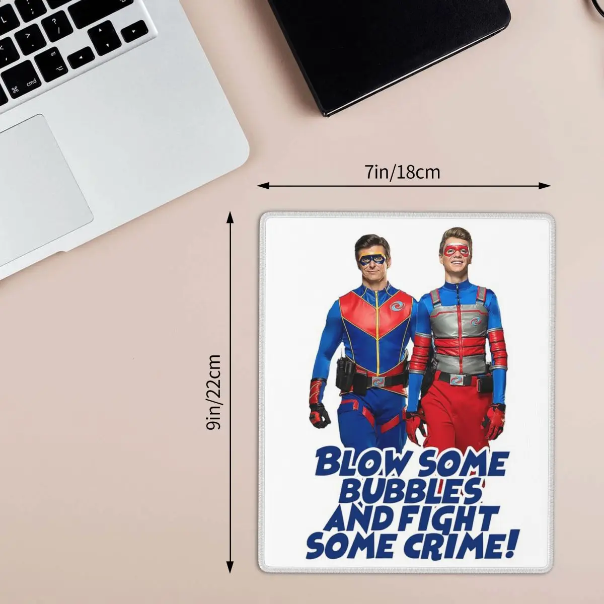 Blow Some Bubbles And Fight Some Crime Henry Danger Mouse Pad Computer Keyboard Mouse Mat Gaming PC Laptop Desk Mat Accessories