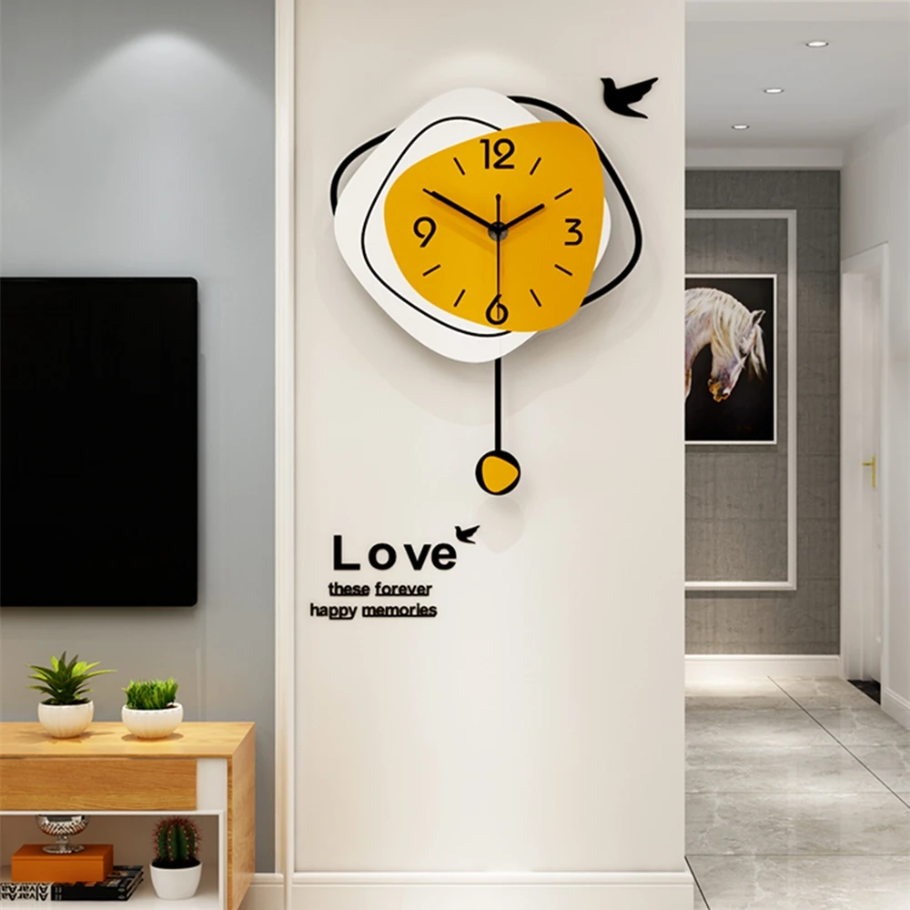 

Simple modern clock living room high-end wall clock home decoration net red creative fashion light luxury clock hanging wall