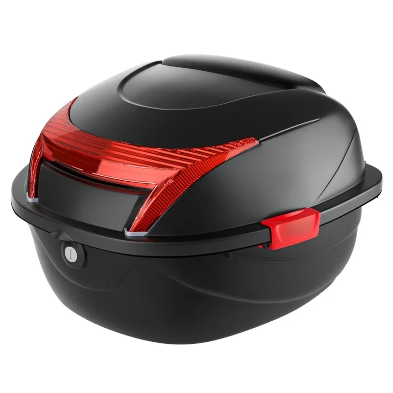 

1pc Motorcycle Luggage Box ABS Material , Lockable Backrest Design Fits Women's Scooters, Electric Bikes, ATVs for Storage