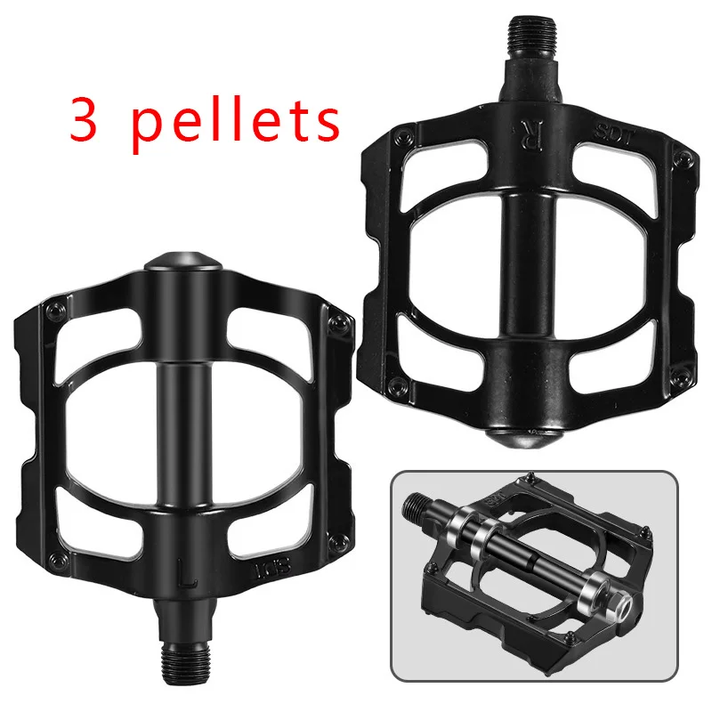 Bicycle Pedals 4 Pellet Pedals Aluminium Bearing Footpegs Road Bike Cycling Accessories Mountain Bike Pedals