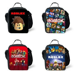 Roblox Game Anime Roblox Primary and Secondary School Students Meal Bag Oxford Cloth Shoulder Bag Anime Cartoon Satchel Gifts