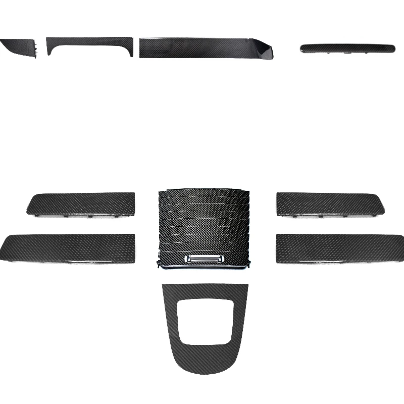 

2025 New Dry Carbon Fiber Dashboard Decorations for G CLASS W465 G63 G500 G400 Interior Accessories