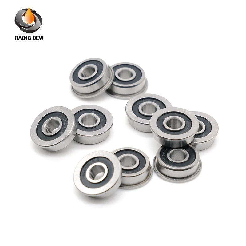 10Pcs ZZ/RS Flange Bearings  ABEC-7 Deep Groove Ball Bearing F695RS 5x13x4, F625RS 3x10x4, F623RS 5X16X5,  MF52ZZ 2*5*2.5