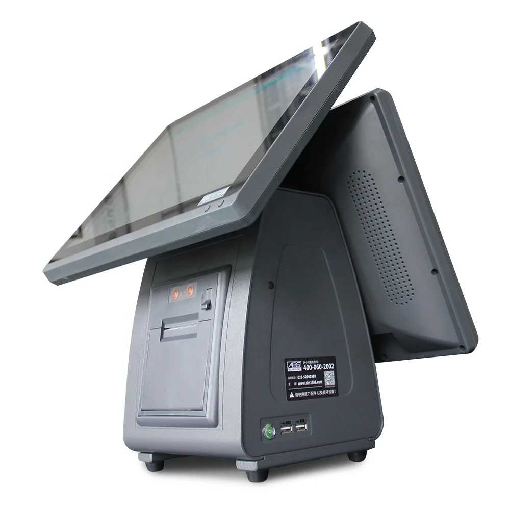 ATV&UTVHigh Quality Customization 15 Inch Touch Metal POS Terminal Intel CPU Bluetooth5.2/Wi-Fi6 8GB RAM 58/80mm Thermal Printer