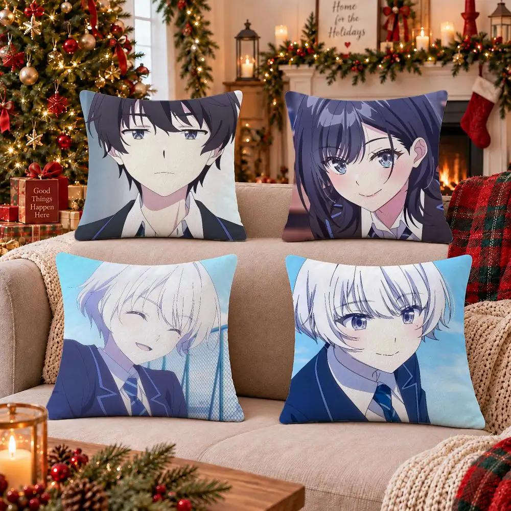 Chitose Is in the Ramune Bottle Cushion Cover Cushion Cover Soft Plush Cushion Covers Fluffy Throw Pillow Cases for Sofa Bedroom