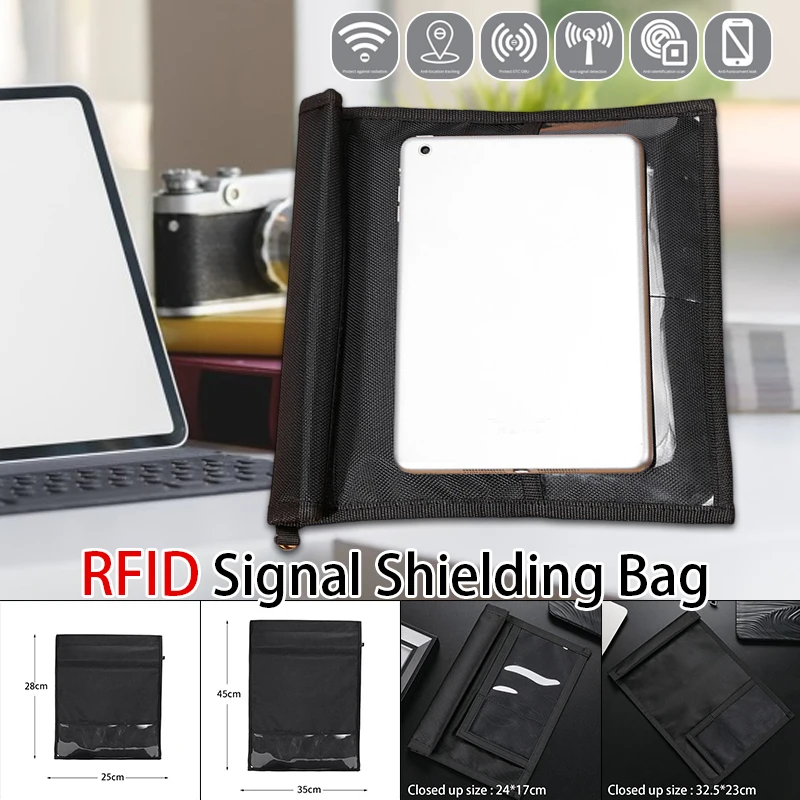 

14 Inch Notebook Signal Shielding Bag Faraday Bag Rfid Anti-Theft Mobile Phone Anti-Radiation Car Key Signal Blocker Case