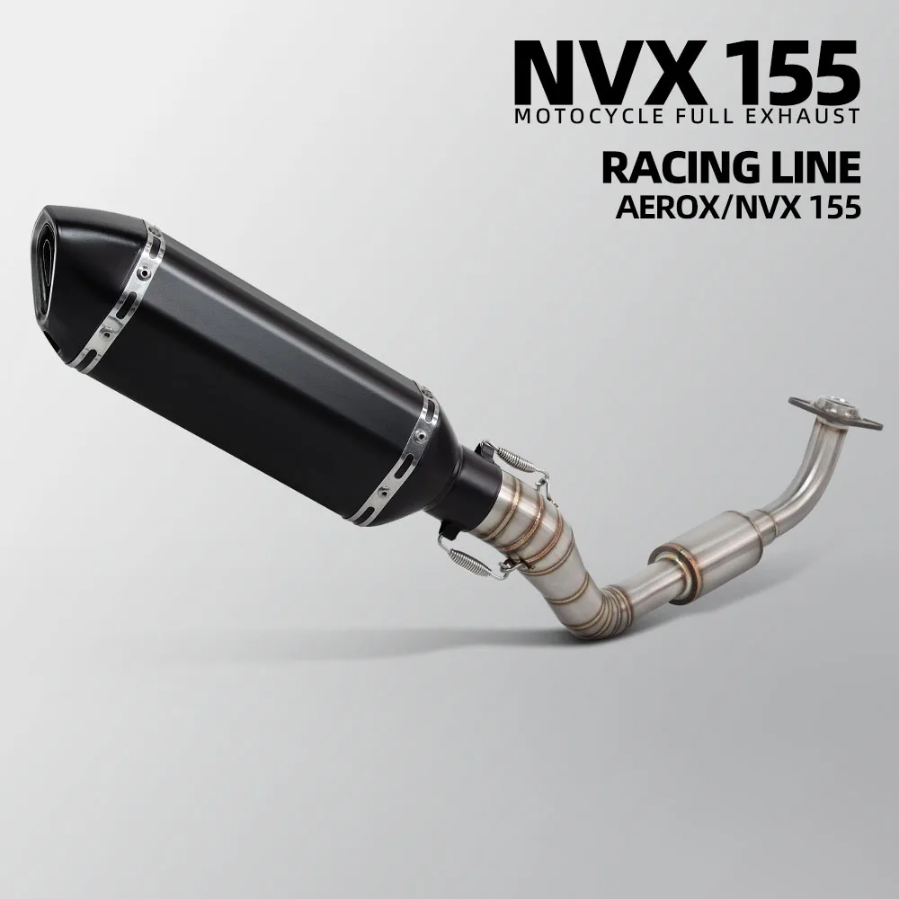

Выхлопная система AEROX для Yamaha AEROX155 NVX NVX155 2016-2026: Комплект выхлопных труб для мотоцикла, коллектор 370 мм, глушитель с DB-киллером
