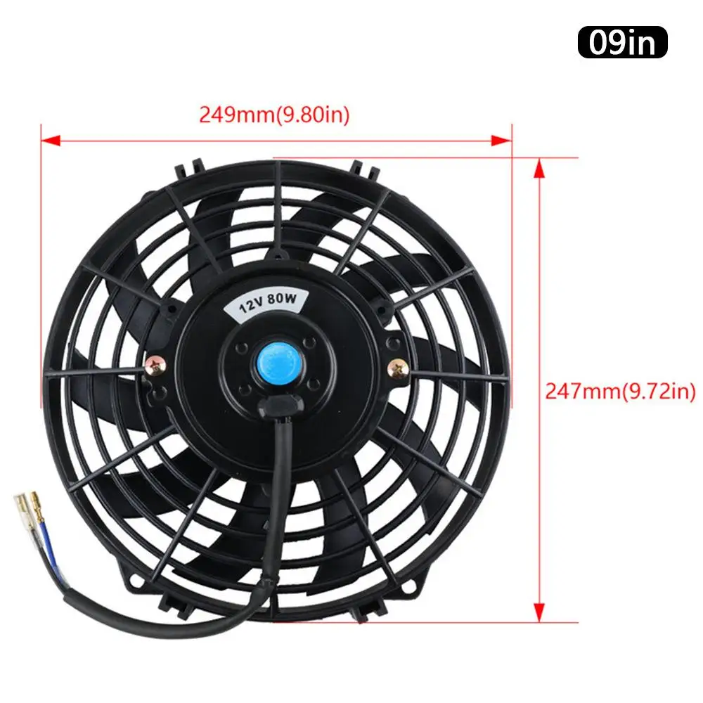 Hot-selling car modified GM fan 12V 90W radiator cooling electronic fan suction hair dryer