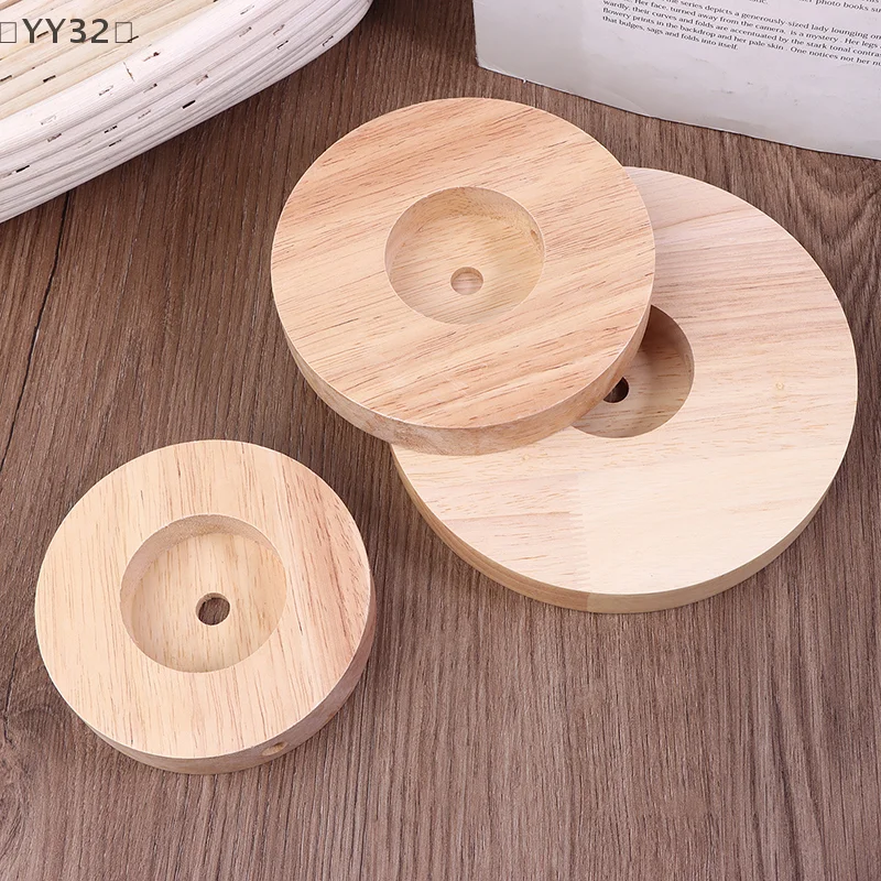 

〔YY32〕10CM 12CM 15CM Wood Table Lamp Base Round Solid Wood Display Lamp Base Light Parts Stand For DIY Table Lamp Bases