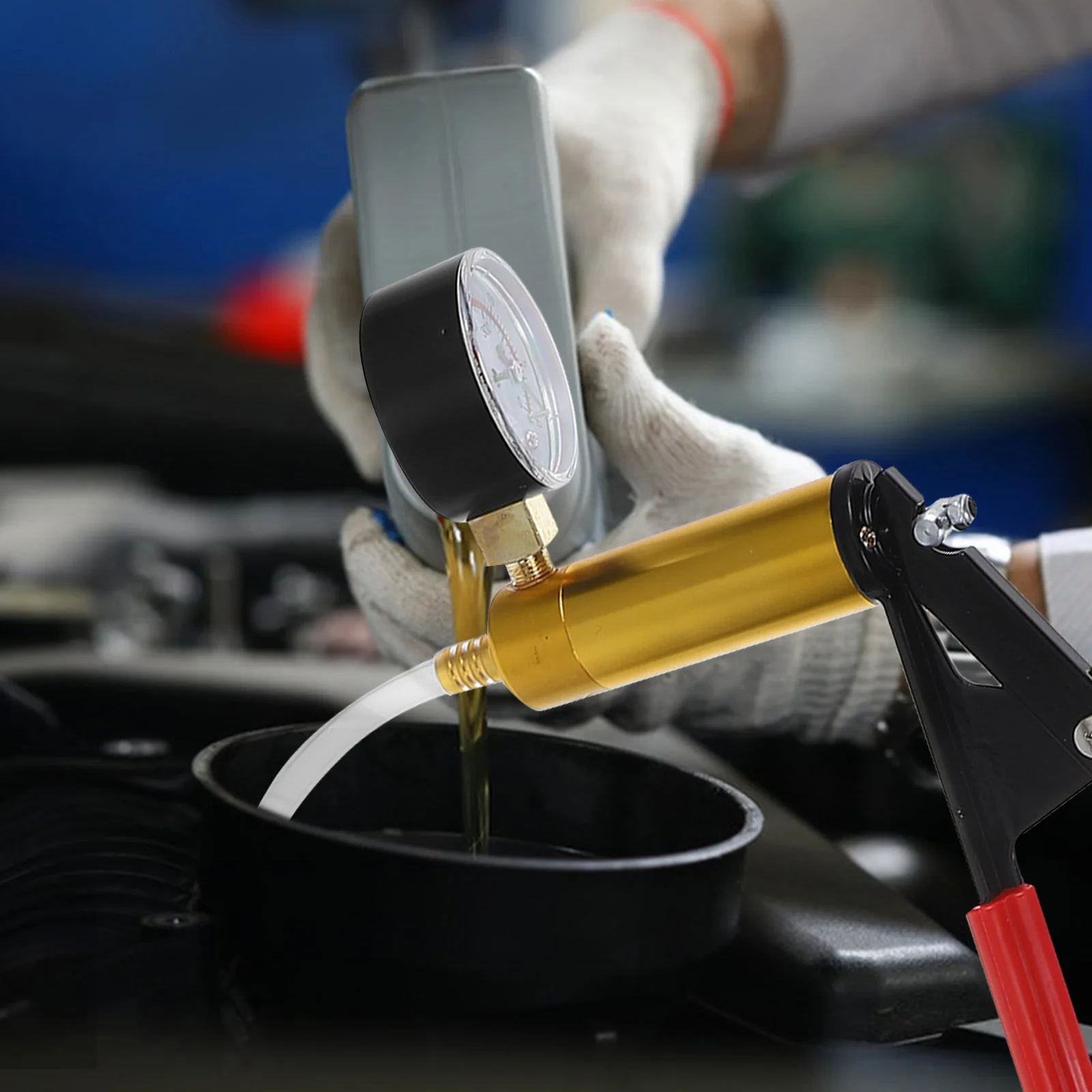 Car Manual Handheld Vacuum Pump Brake Bleeder Pressure Tester Repair Kit Fluid Tool PCV BARO Gardening