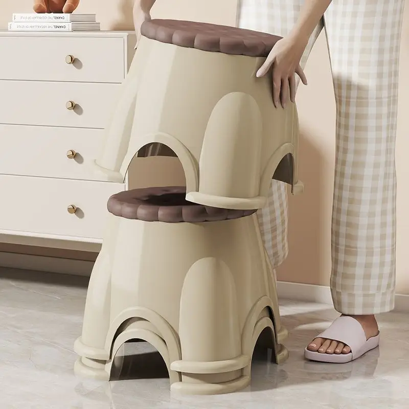 Minimalist Chair Thickened Portable Home Chair Outdoor Back Chair Plastic Folding Dining Room Furniture Bench
