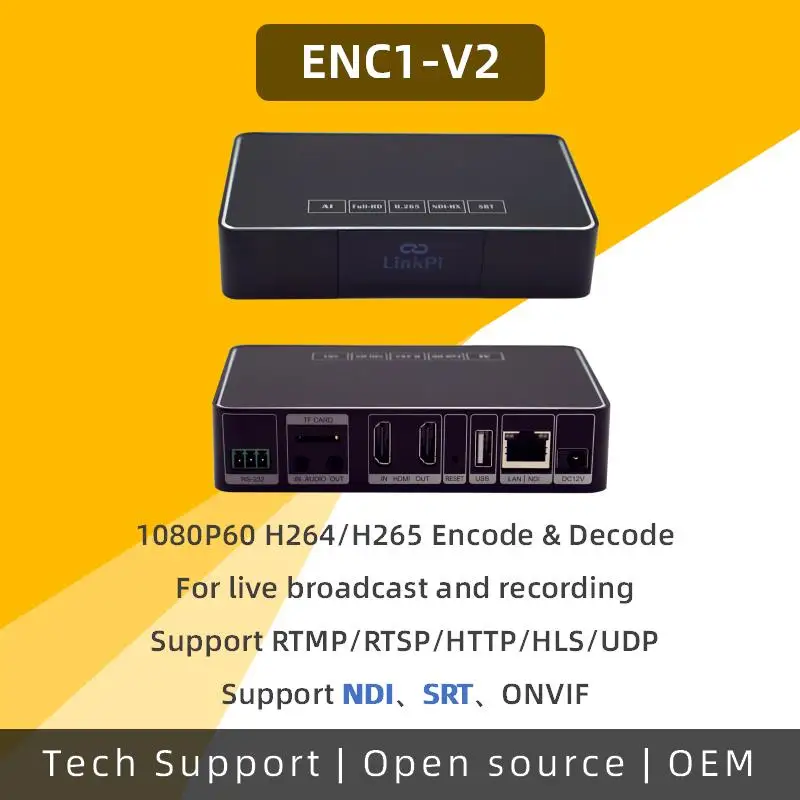

[ENC1V2] HDMI кодер-декодер 1080P NDI SRT RTMP RTSP Live Stream IPCam
