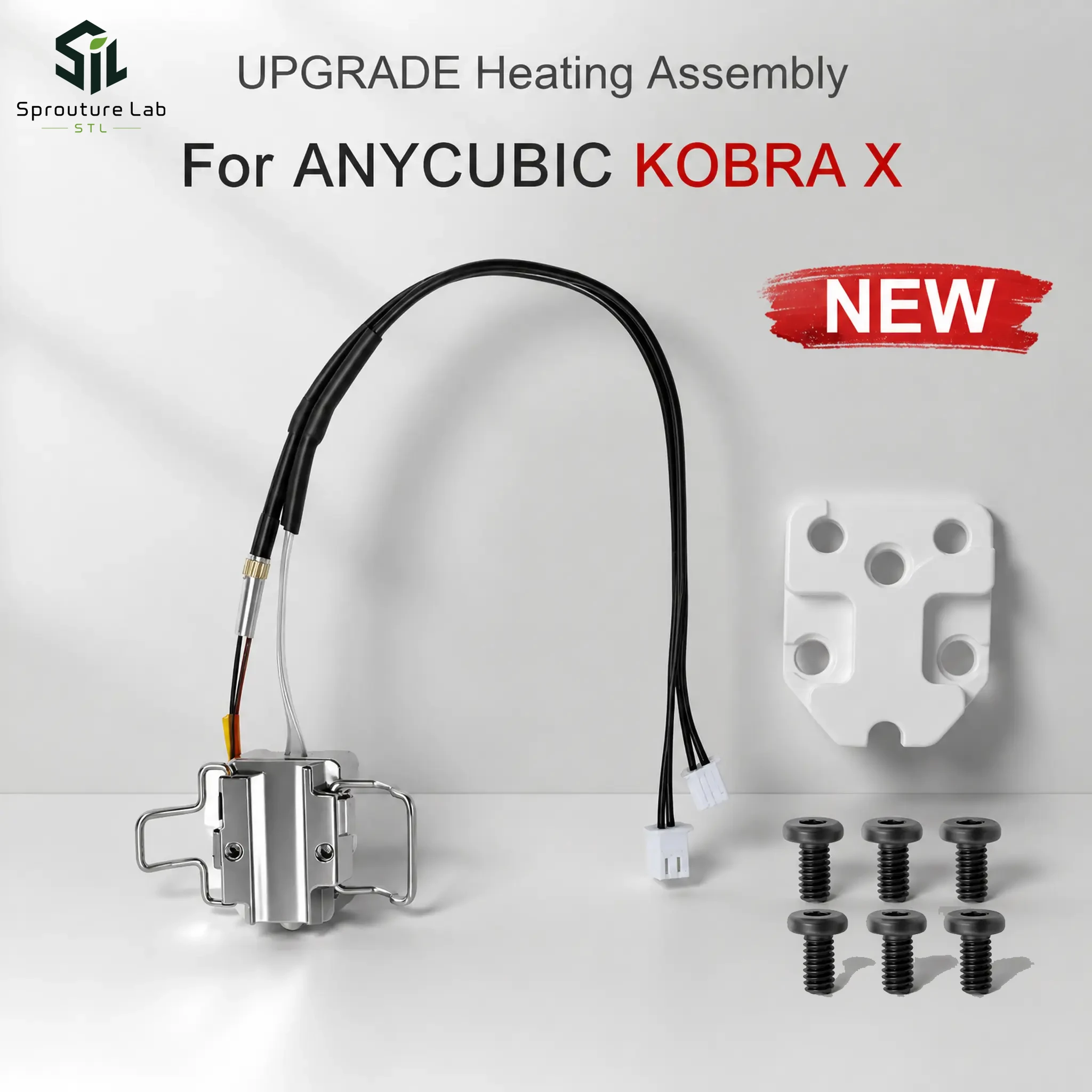 Upgrade-Kit für Anycubic Kobra X: Keramikheizung, Thermistor, Düse, Vollmetallblock – Ersatzteile für Kobra X 3D-Drucker
