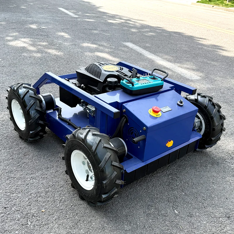 جزازة العشب ذات العجلات المخصصة للتحكم عن بعد، روبوت إزالة الأعشاب الضارة الذكي ذاتي الدفع، محرك 4WD EPA، معتمد من CE