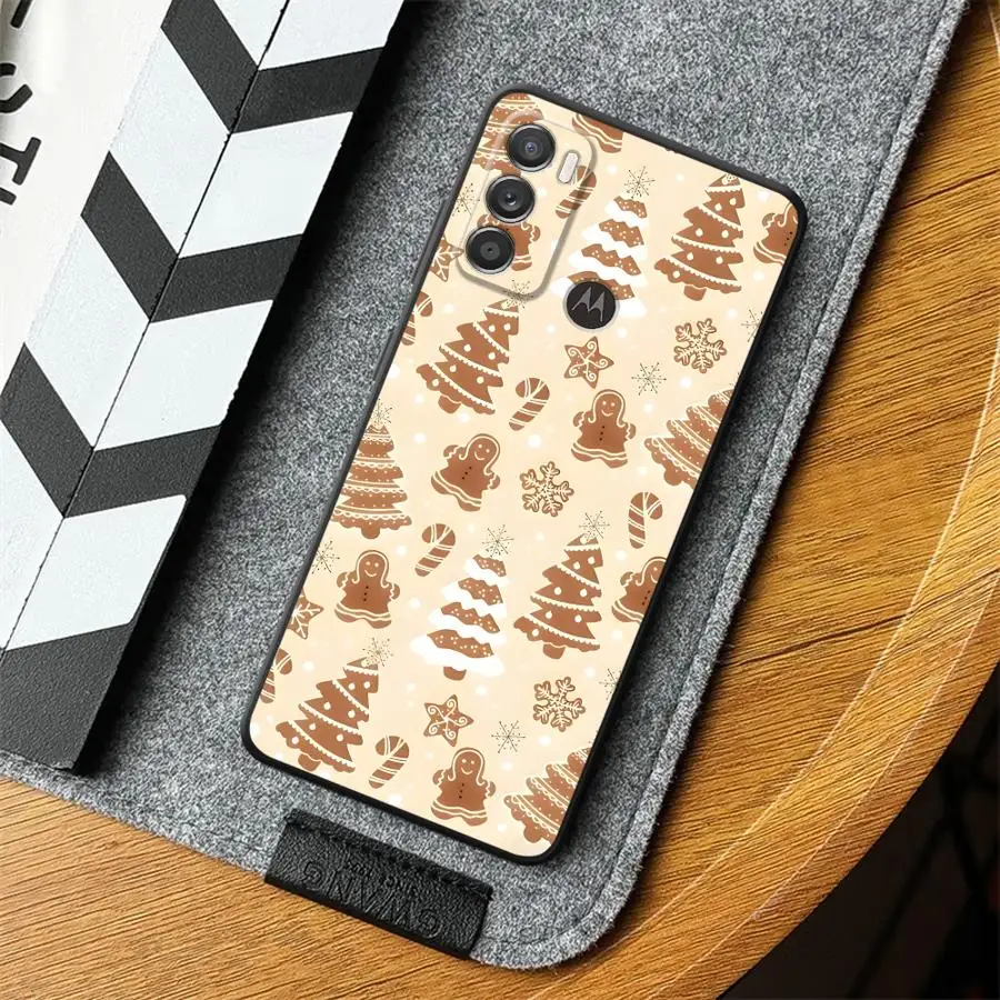 حافظة لهاتف موتورولا موت G52 G50 G51 G73 G60s G53 G30 G60 G71 Edge 20 Pro 30 Lite G32 G22 Edge40 غطاء هاتف ناعم أسود G31 Santa