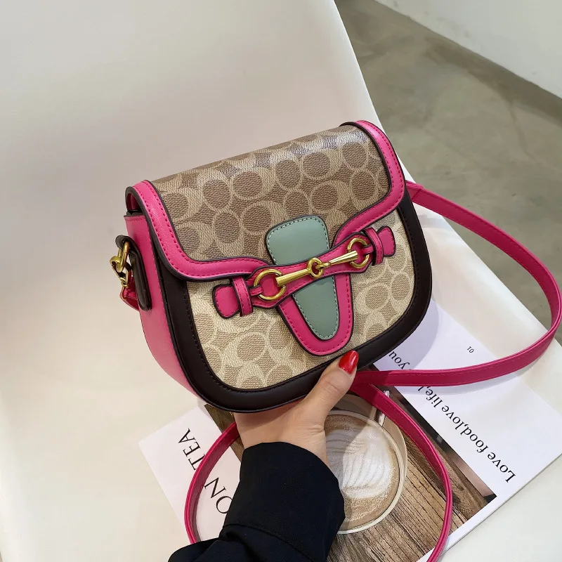 

New Stylish and Trendy Women's Versatile Saddle Bag with Wide Strap Crossbody Shoulder Bag