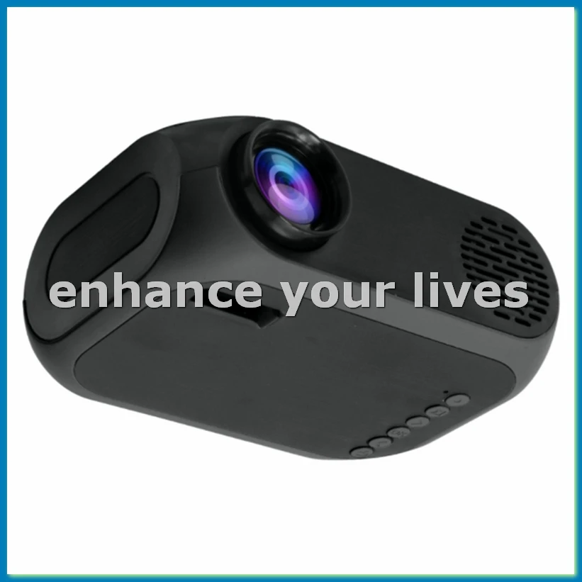Led Light Video Projector 1920x 1080 Support Resolution 20-80 Inches Projection US Plug-A23U