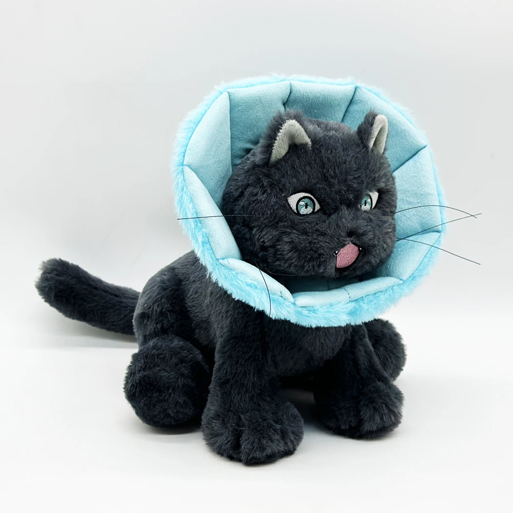 Peluche gatto con cerchio Elizabeth Gioco di peluche morbido Bambole con cuscino anime per regalo di Natale di compleanno per bambini