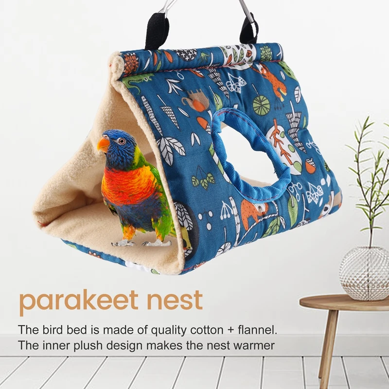 Bird Nests,Winter Warm Bird Hammock,Plush Hanging Hammock Shed Cage Warm Nest Accessories, Suitable For Small Birds Such