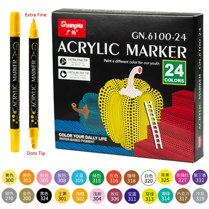 Studio Color Series Lot de 28 marqueurs de peinture acrylique à pointe extra fine de 0