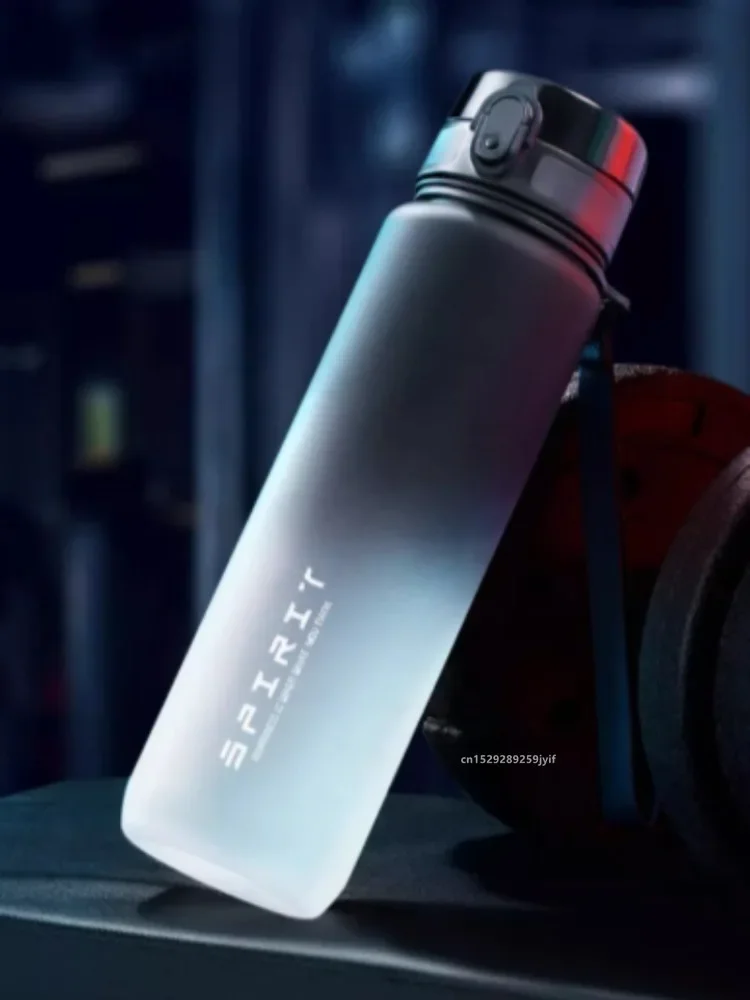 Botella de agua deportiva de gran capacidad de 1 litro, taza de plástico colorida a prueba de fugas para beber, viajes al aire libre, jarras portátiles para gimnasio y Fitness