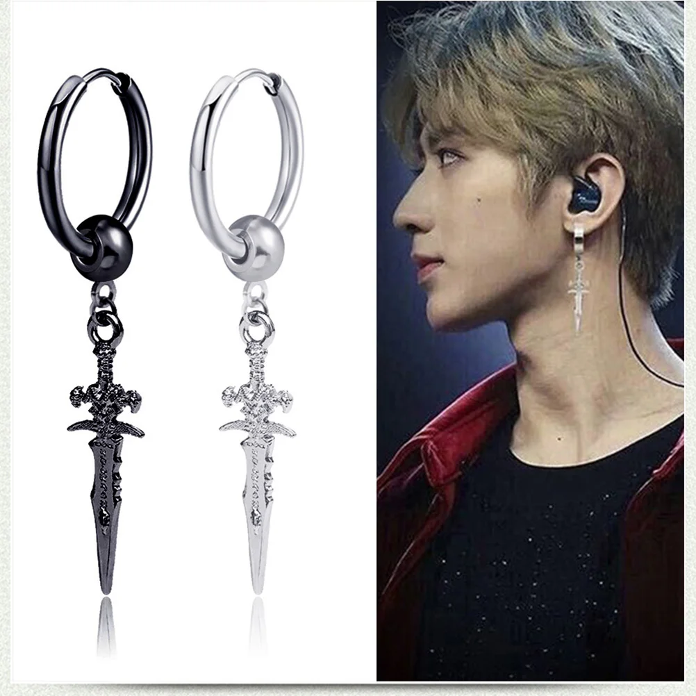 

Hoop Earrings Women Couple Men's Clothes Clip Lovers
