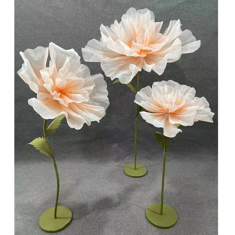 

3Pcs Wedding Flowers Silk Peony Road Lead Flower Wedding Stage Artificial Flowers Garden Decoration Window Home Decor Mariage