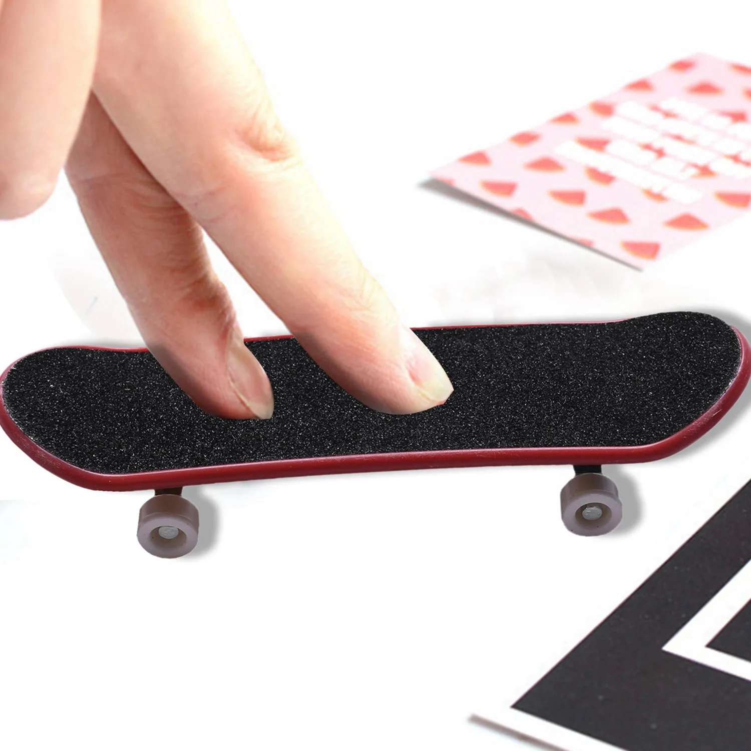 ABMW-4 Pcs Professional Mini Fingerboards/ Finger Skateboard, Unique Matte (Random Patterns and Colors)